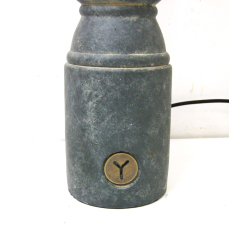 Lampa stołowa ceramiczna betonowa z abażurem 55cm